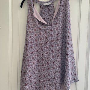 loft pink pattern racerback blouse